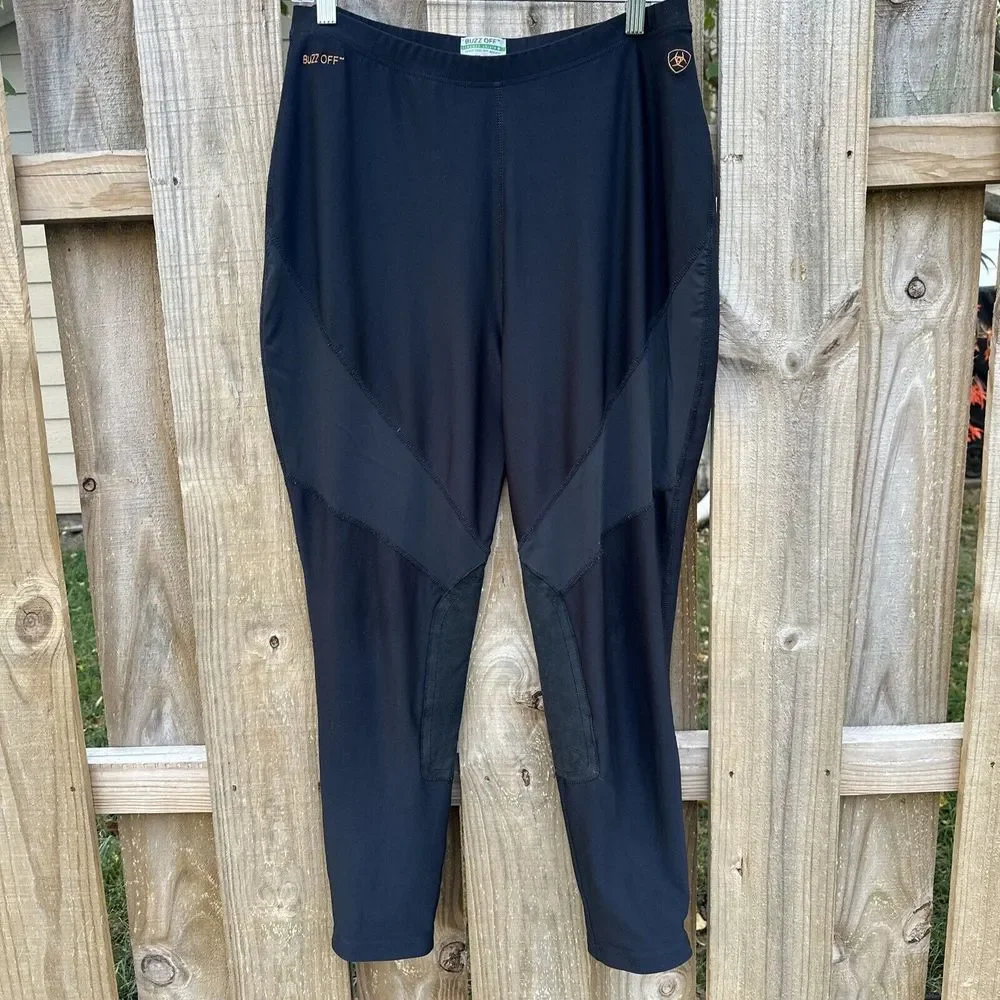 Buzz Off Insect Shield From Ariat‎ Black Leggings Missing Size Tag Equestrian